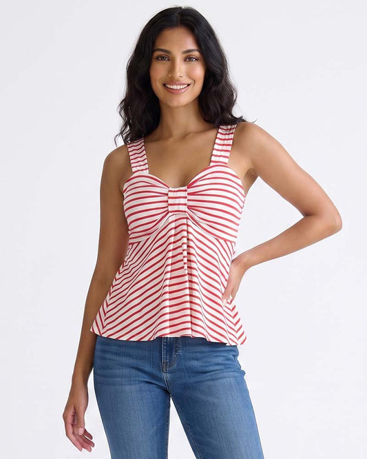 Ladies Sleeveless Striped Top