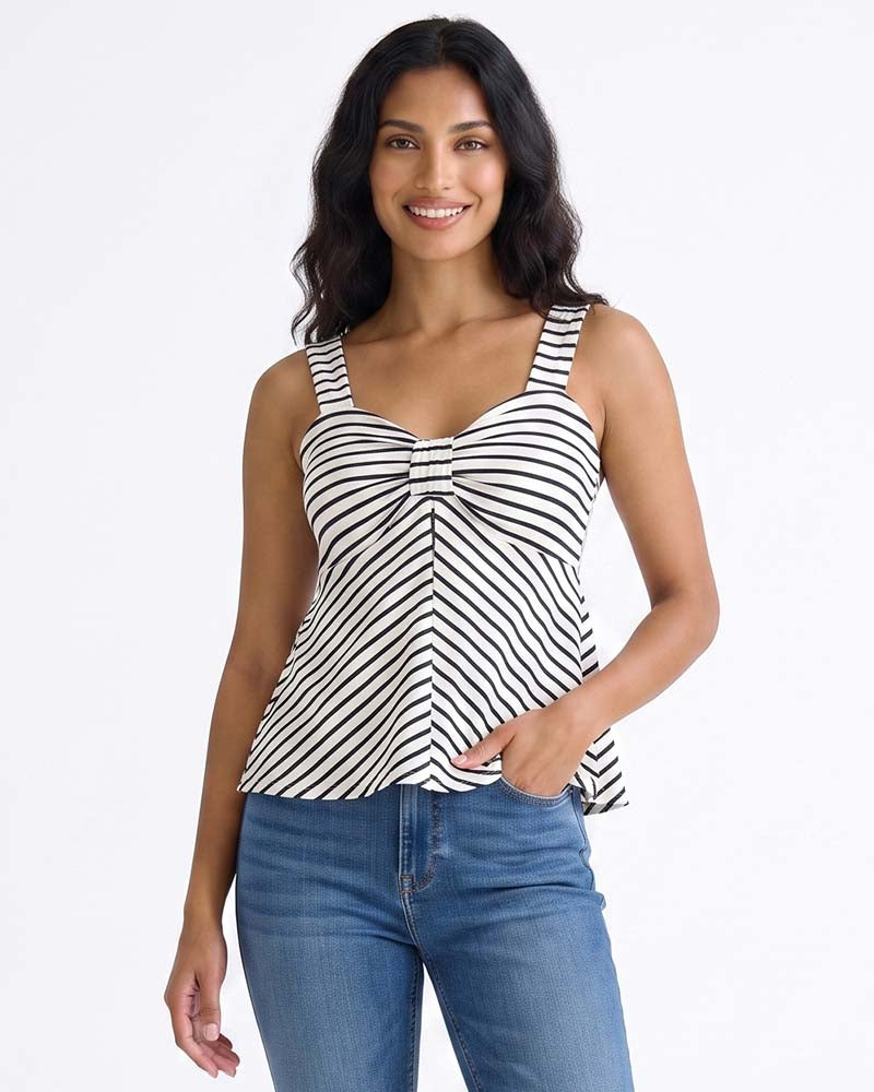 Ladies Sleeveless Striped Top