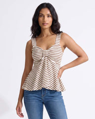 Ladies Sleeveless Striped Top