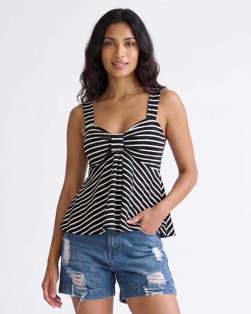 Ladies Sleeveless Striped Top