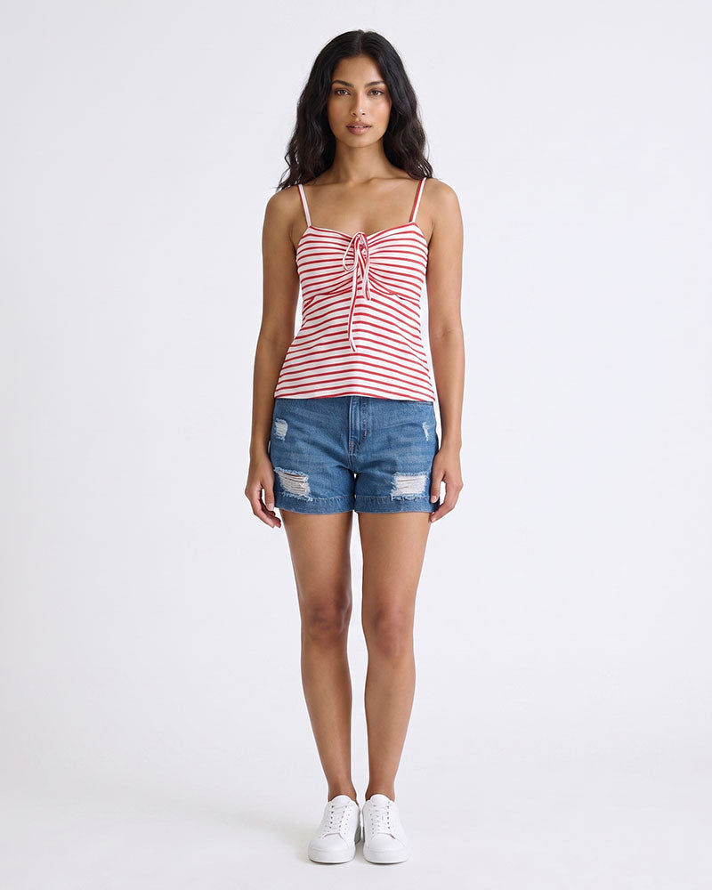 Ladies Sleeveless Striped Top