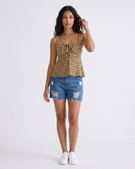 Ladies Sleeveless Striped Top
