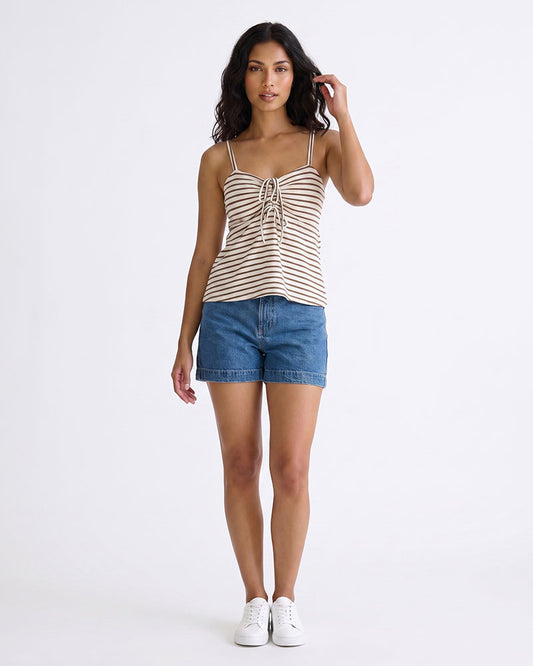 Ladies Sleeveless Striped Top
