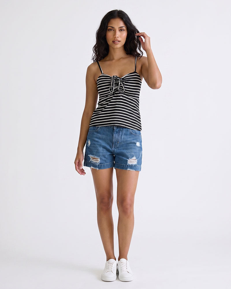 Ladies Sleeveless Striped Top