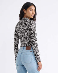 LADIES LONG SLEEVE MESH TOP