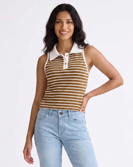 LADIES SLEEVELESS KNIT TANK TOP