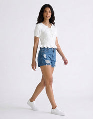 SHORT SLEEVE CROP TOP