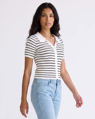 Ladies Striped Short Sleeve Top