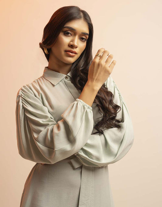 DAISY STREET LONG SLEEVE MAXI DRESS