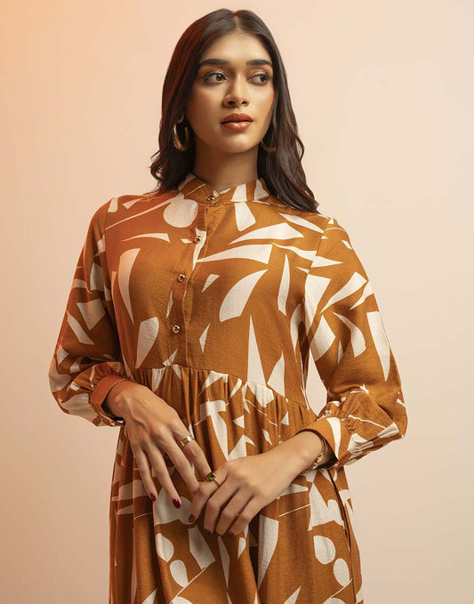 DAISY STREET PRINTED MAXI DRESS