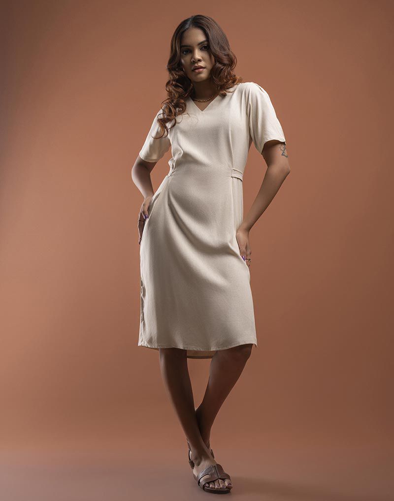 GIVO LINEN DRESS