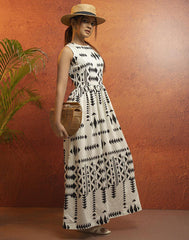 GIVO PRINTED MAXI DRESS