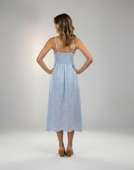 SLEEVELSS EMBROIDERED  DRESS