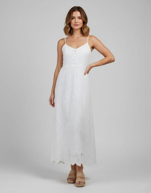 SLEEVELSS EMBROIDERED  DRESS