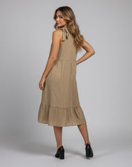 SLEEVELSS TIERED DRESS