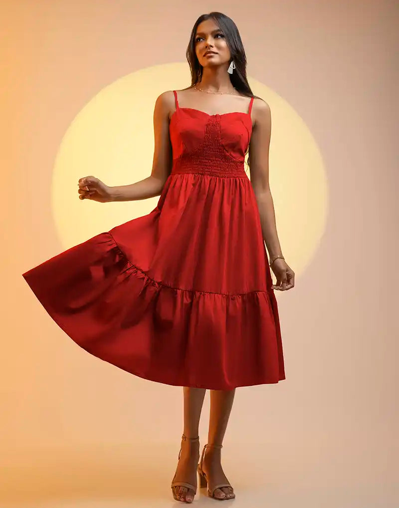 SLEEVELESS MIDI DRESS