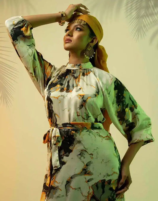 DAISY STREET PRINTED MAXI DRESS