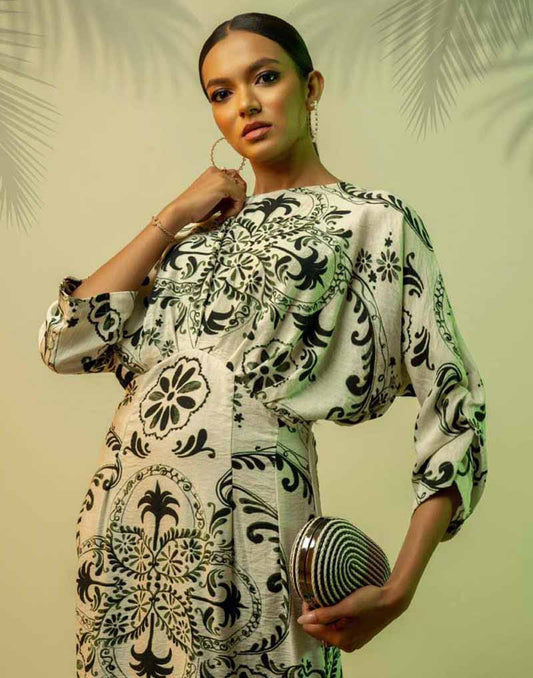 DAISY STREET PRINTED MAXI DRESS