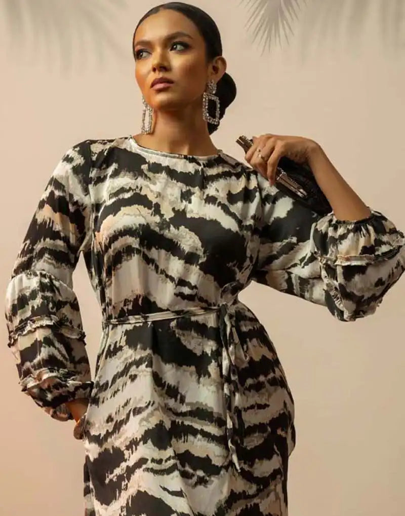 DAISY STREET PRINTED MAXI DRESS