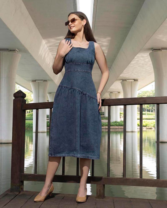 GIVO DENIM DRESS