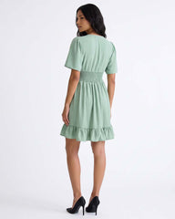 GIVO SMOCKED CASUAL DRESS