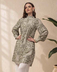 DAISY STREET PRINTED LONG TOP