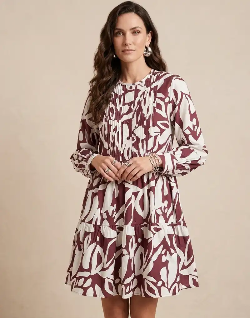 GIVO PRINTED LONG TOP
