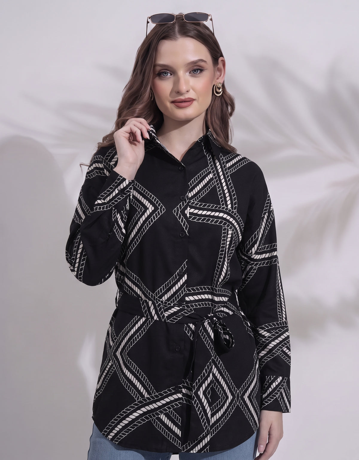 GIVO PRINTED LONG TOP