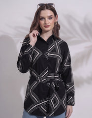 GIVO PRINTED LONG TOP