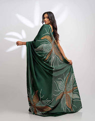 ETHNIC FUSION PRINTED BATIK INSPIRED SILK SAREE
