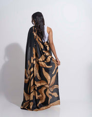 ETHNIC FUSION PRINTED BATIK INSPIRED SILK SAREE