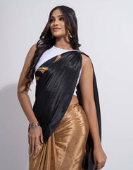 ETHNIC FUSION PRINTED BATIK INSPIRED SILK SAREE