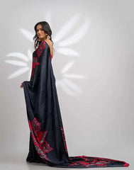 ETHNIC FUSION PRINTED BATIK INSPIRED SILK SAREE