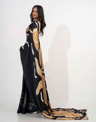 ETHNIC FUSION PRINTED BATIK INSPIRED SILK SAREE