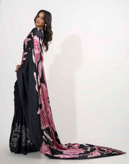 ETHNIC FUSION PRINTED BATIK INSPIRED SILK SAREE