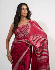 ETHNIC FUSION PRINTED BATIK INSPIRED SILK SAREE