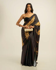 ETHNIC FUSION PRINTED BATIK INSPIRED SILK SAREE