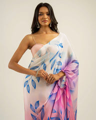 Ethnic Fusion Free Hand  Saree