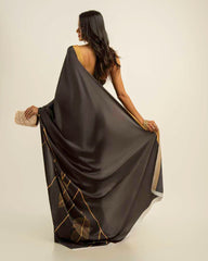 ETHNIC FUSION PRINTED BATIK INSPIRED SILK SAREE