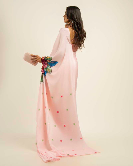Ethnic Fusion Free Hand  Saree