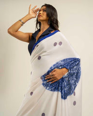 Ethnic Fusion Free Hand  Saree