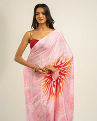 Ethnic Fusion Free Hand  Saree