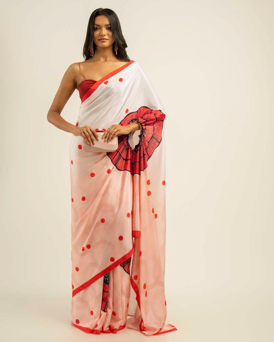 Ethnic Fusion Free Hand  Saree