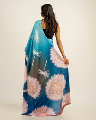 ETHNIC FUSION PRINTED BATIK INSPIRED SILK SAREE