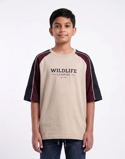 Enzo Oversize Boys Printed T-Shirt