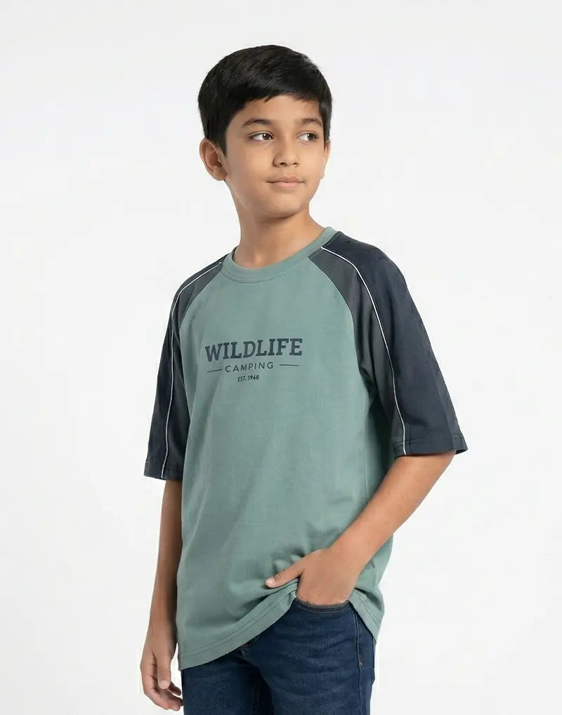 Enzo Oversize Boys Printed T-Shirt