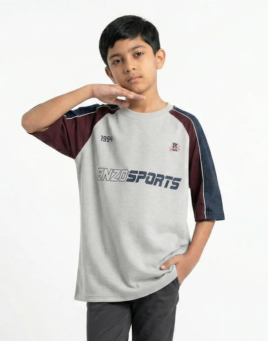 Enzo Oversize Boys Printed T-Shirt