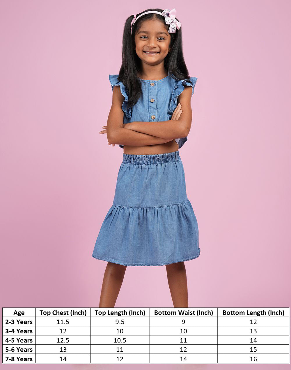 0502301063BLU (3)_Girls_Frock Set_Fashion Bug Sri Lanka