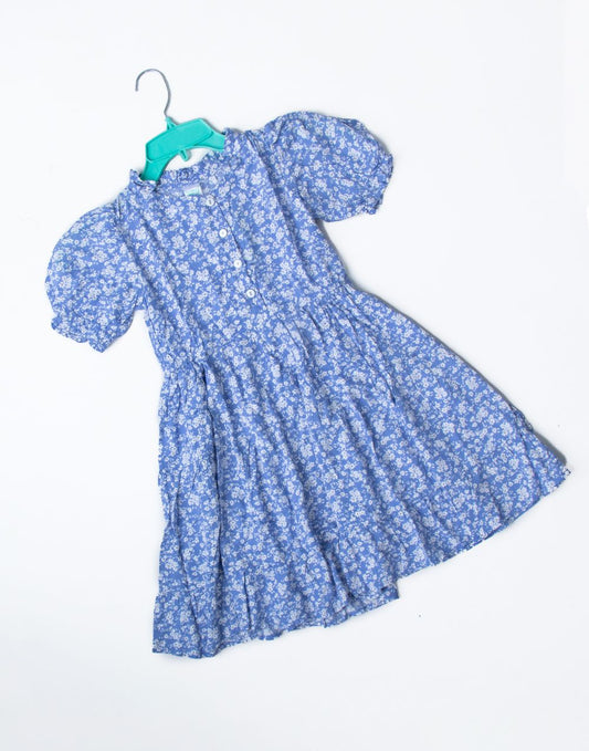 0504701233BLU_GIRLS FROCK 9-15 YRS_Fashion Bug Sri Lanka