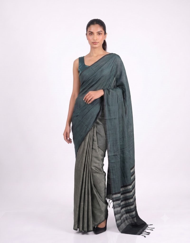 ETHNIC FUSION HANDLOOM SAREE